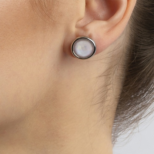 Пусеты Possebon  quartz rose, A9999.9 R/S фото 2