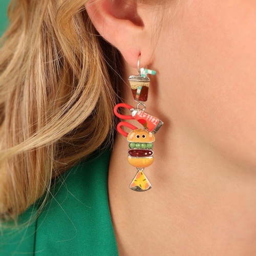 Серьги TARATATA, Ketchup, асимметричные,смола,блестки,микрошарики, TT-W23-08758-10M серебристый фото 3