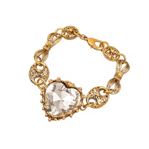 Браслет Celeste G, с кристаллом Swarovski в форме сердца, CS26.1-1099 хрустальный