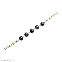 Классический браслет Pearl Black Agate C1362.4 BW/G