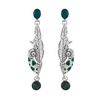 Серьги TARATATA, Green, с цветной смолой и порошком слюды, TT-E24-09975-104 зеленый