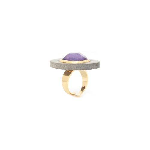 Кольцо Nature Bijoux, Lavender, ракушка Capiz в смоле, эбеновое дерево, NB25.1-19-25761 сиреневый фото 4