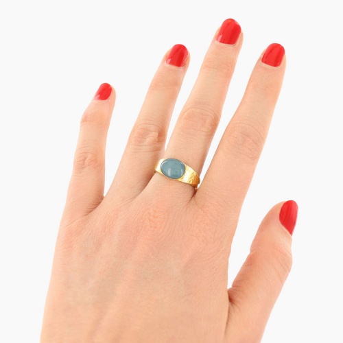 Кольцо TARATATA, Ringo, разъемное, с цветной смолой, TT-E25-09422-204 синий фото 2