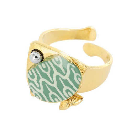 Кольцо TARATATA, Sushi, разъемное, со смолой и бусинами, TT-T25-06405-20T голубой фото 5