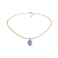 Колье Qudo TIVOLA UNICA big (G/P) Royal blue delite 3cm, 420684