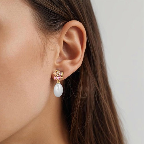 Серьги Dyrberg Kern PETUN SG ROSE / WHITE PEARL, 480056 фото 3