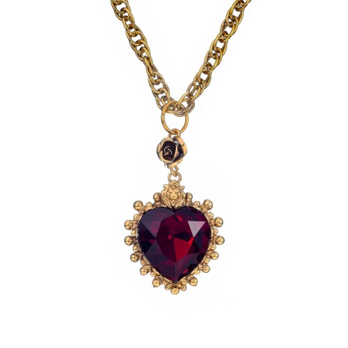 Колье Celeste G, с кристаллом Swarovski в форме сердца, CS26.1-1324 красный фото 2