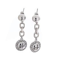 Серьги Moon Paris, Ringo, с кристаллами, MR-22.03-040 серебристый