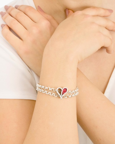 Браслет Tra-la-ra, Pasion, с сердцем, TLR24-241P004 красный фото 2