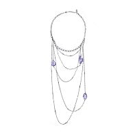 Колье Lanzerotti, Iris, с аметистом и кристаллами, LZ-26.03-073 фиолетовый