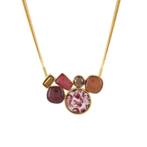 Колье TARATATA, Manufacture, со смолой и стеклянными бусинами, TT-W23-01101-203 красный