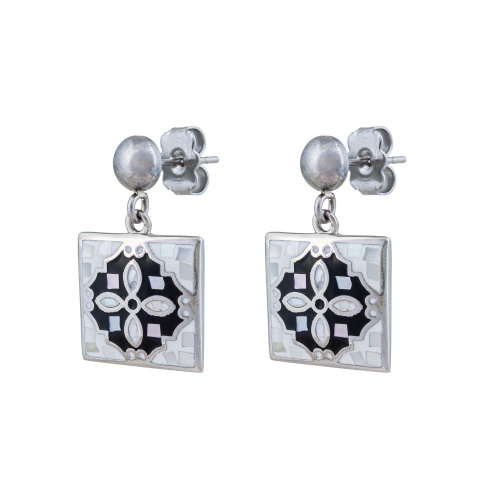 Серьги Fiore Luna ENAMEL BLACK, AE03194-1 BW/S