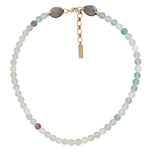 Колье Nature Bijoux, Fluorite, с перламутром и флюоритом, NB26.1-15-43752 мятный
