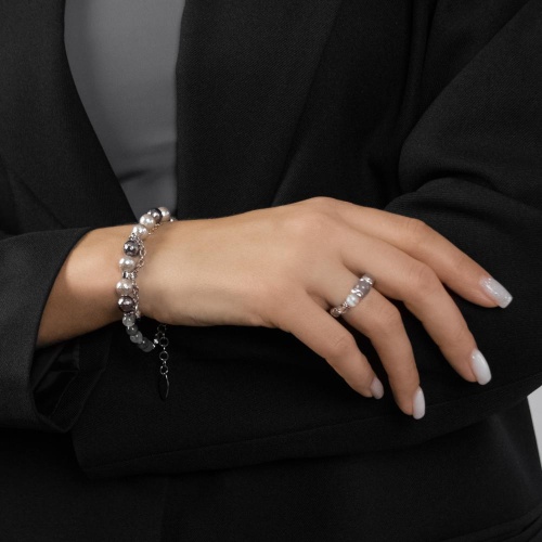 Браслет Lanzerotti, Gelido, с агатом и перламутром, LZ-25.02-023 серый фото 3