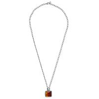 Колье Ciclon, Metal Kubik, с муранским стеклом, CN-243804 коричневый