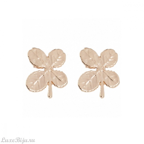 Пусеты Ester Bijoux Четырёхлистник LF13C-RG BR