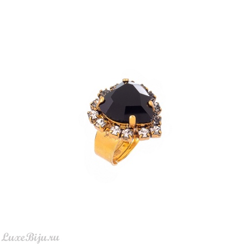 Кольцо Celeste G, с кристаллом Swarovski и фианитами, CS26.1-1078 черный