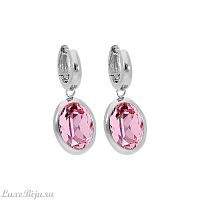 Серьги Qudo Creole TIVOLA small S light rose, 310506 R/S