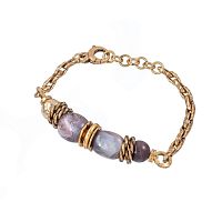 Браслет Alcozer&J, с агатом, AL-B38JF24-R серый