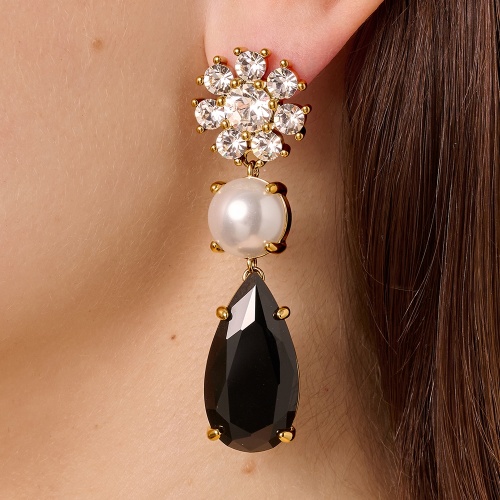 Серьги Dyrberg Kern MISIA SG BLACK / CRYSTAL, 470094 фото 2