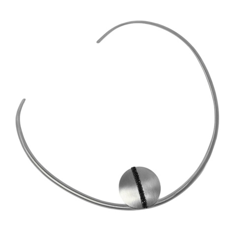 Колье Katerina Vassou, Oleander, гривна, с кристаллами, KV24.1-308791B серебристый фото 3