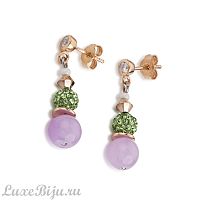 Серьги Coeur de Lion Green-Rose, *4864/21-0519