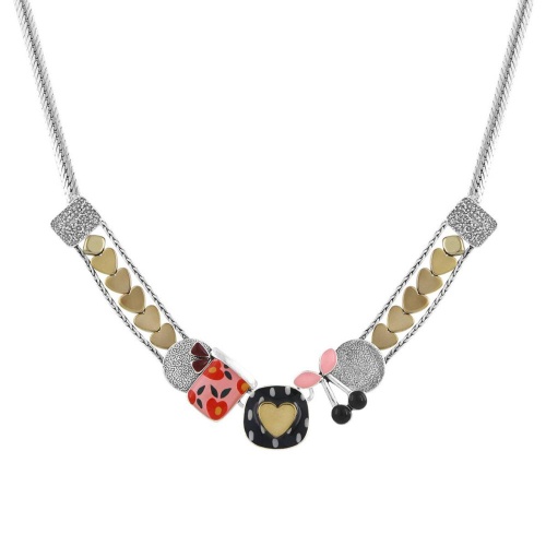 Колье TARATATA, Kiff me, с цветной смолой и стеклянными бусинами, TT-H24-08112-105 розовый фото 2