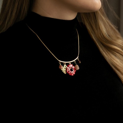 Колье TARATATA, Carmen, золотистый песчаник, солнечный камень, TT-W25-04104-203 красный фото 4