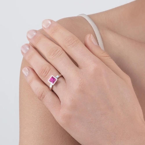 Кольцо Coeur de Lion Pink Silver, 0500/40-0417 52 фото 2