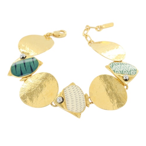 Браслет TARATATA, Sushi, с цветной смолой и стеклянными бусинами, TT-T25-06305-204 синий фото 2