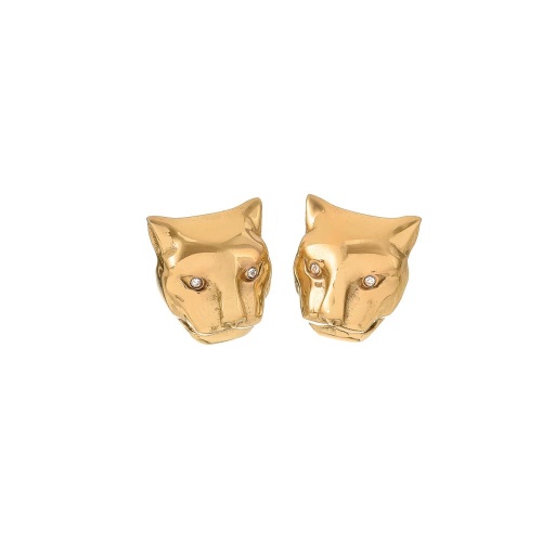 Серьги Polina Firenze, пантера с кристаллами, PF26.1-OR2307 золотистый