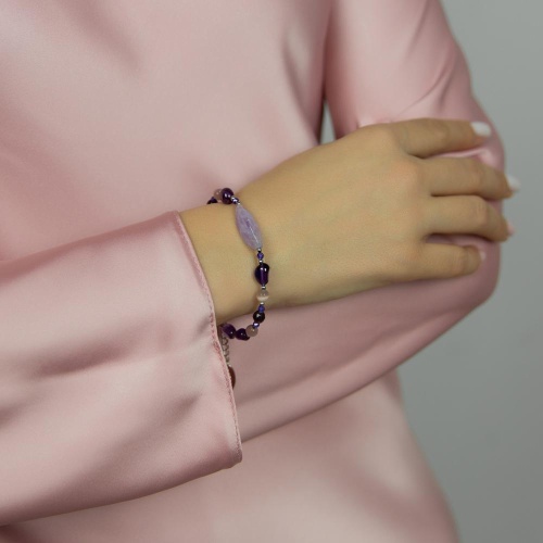 Браслет Lanzerotti, Iris, с аметистом и кошачьим глазом, LZ-26.03-074 фиолетовый фото 2