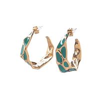 Серьги Moon Paris, полукольца, с цветной эмалью, Mo-22.10-095 бирюзовый