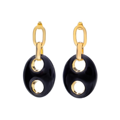 Серьги Francesca Bianchi, с эмалью, FB25.2-BSOR21 черный
