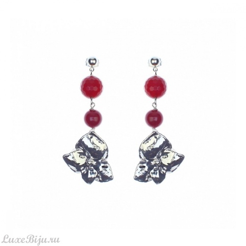 Пусеты Ester Bijoux Гортензия F649C-S BW