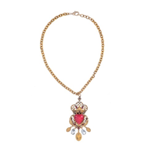 Колье Celeste G, смальта, кристаллы Swarovski, хрусталь, CS24.2-2010 розовый фото 2