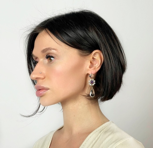 Серьги Moon Paris, Ringo Queen, с кристаллами, MRQ-23.12-095 фиолетовый фото 2