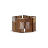 Браслет Nature Bijoux, Kamakura, стрейч, с бамбуком и перламутром, NB26.2-13-44740 коричневый