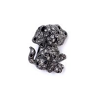 Брошь Moon Paris, Nord, собака, с кристаллами, MoS-22.03-012 серебристый