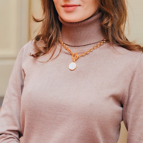 Колье Fiore Luna Bella White Shell, BL6009 G фото 3