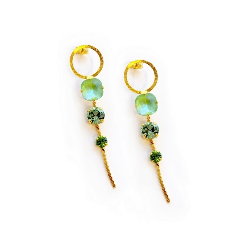 Серьги Catherine Bijoux, Starlight, с кристаллами, CB25.1-5415FG зеленый