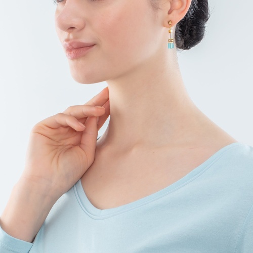 Серьги Coeur de Lion Turquoise-Gold, 2838/21-0616 фото 2