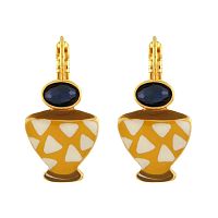 Серьги TARATATA, Cannelle, с цветной смолой и стеклянными бусинами, TT-E24-01702-20Y желтый