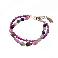 Браслет Lanzerotti, Elisir, с турмалином, рубином и гематитом, LZ-25.10-318 розовый