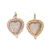 Серьги Celeste G, со смальтой и кристаллами Swarovski, CS26.1-1517 белый
