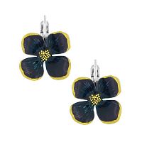 Серьги TARATATA, Hortensia, смола, золотая краска, микрошарики, TT-H25-13706-104 синий