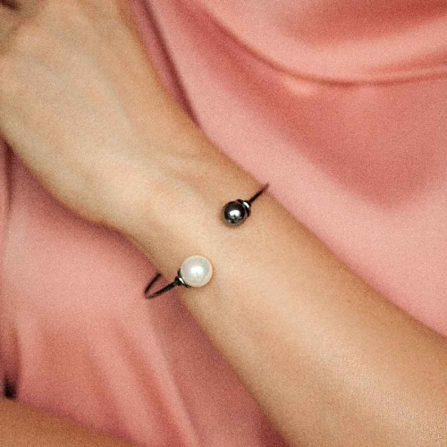 Браслет Possebon White and Graphite Pearl, C0341.1.3 BW фото 2