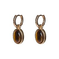 Серьги Fiore Luna TIGER EYE, LE1203 BR/G