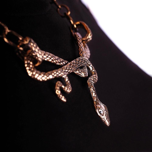 Колье Alcozer&J, змея с изумрудом, AL2411-CSERPENTE88 золотистый фото 2