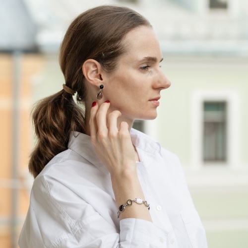 Серьги Possebon Agata Preto, Obs Fume, A0738.4.1 S фото 2